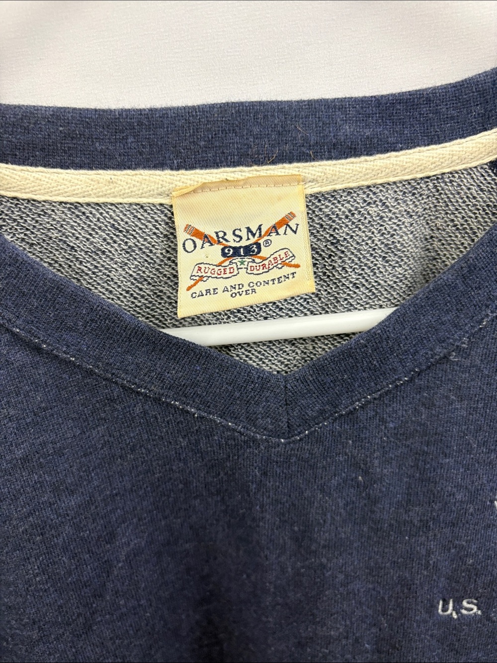 US Air Force Mens V Neck Sweater Size XL Military Navy Blue - Picture 4 of 7